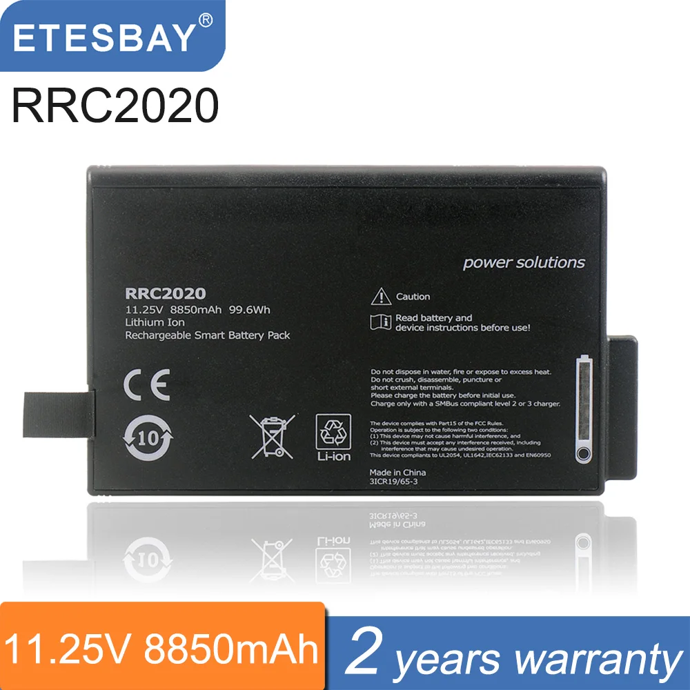 Etesbay Rrc2020 Rrc2020-L Batteria Per Philips Vs3 Vs4 Vs3 Vm4 Vm6 Vm8 2201R Gsm-R Monitor Per Usm 36 Rilevatore Di Difetti Ad Ultrasuoni