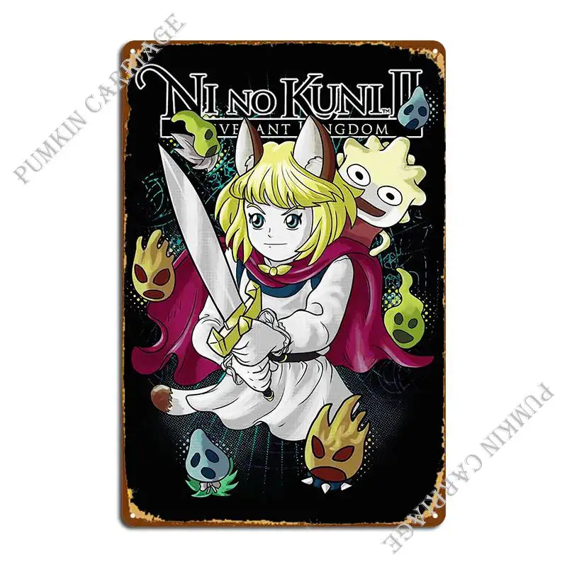 Ni No Kuni Metal Sign Wall Cave Wall Decor Wall Decor Retro Tin Sign Poster
