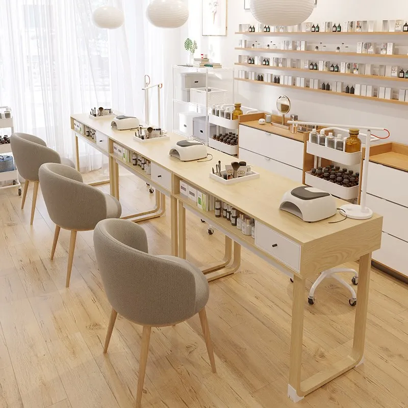 Nordic Office Manicure Table Dressing Fashion Cleaner Manicure Table Multifunzione Schmincktisch Commercial Furniture Rr50Mt