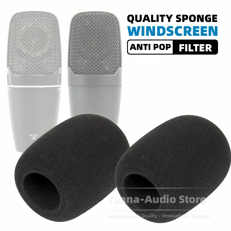 Per Shure Pg 42 27 Pg42 Pg27 Usb Mikrofonu Microfono Antivento Microfono Spugna Copertura Parabrezza Schiuma Filtro Pop Parabrezza