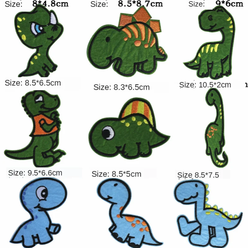 Jurassic Park Dinosaur Ricamo Ferro Sul Cappello Patch Tyrannosaurus Stegosauro Vestiti Del Fumetto Cowboy Hole Stickers Appliques