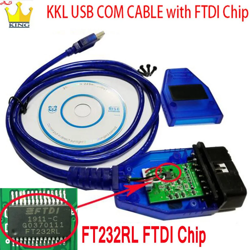 Kkl Forvag Com 409.1 Ftdi Ft232Rl Vag Com Kkl 409 Vag Kkl Cable Vag Com Cable 409 Vag-Com Vag Diagnostic Vag Tool Scanner Vag