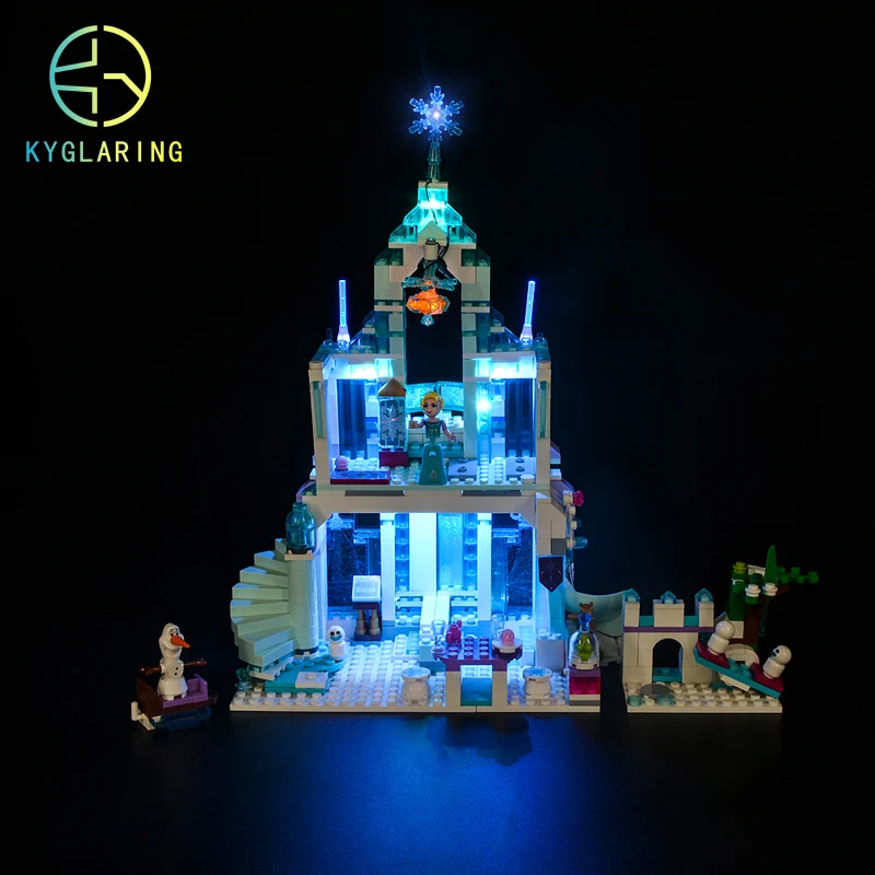 Kyglaring Set Di Illuminazione A Led Giocattoli Fai-Da-Te Per 43172 Elsas Magic Ice Palace (Blocchi Non Inclusi)