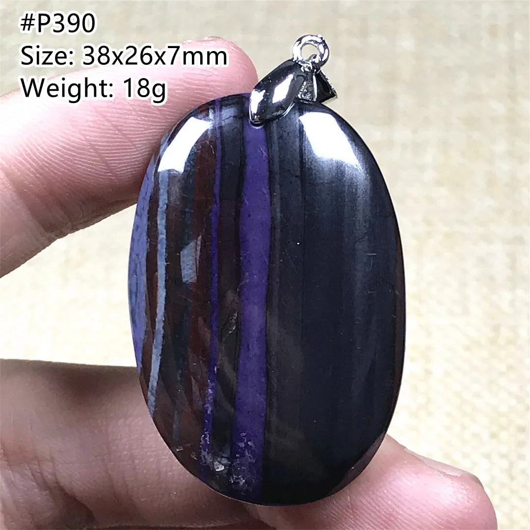 Top Natural Royal Purple Sugilite Stone Ciondolo Gioielli Per Donna Uomo Healing Crystal 38X26X7Mm Perline Argento Anticancer Aaaaa