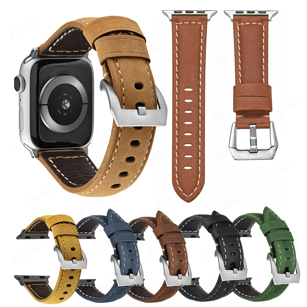 Per Apple Watch 8 7 45Mm 41Mm Cinturino Ultra 49Mm Iwatch Se 6 5 4 44Mm 40Mm Cinturino In Pelle Per Apple Watch Ultra Band 3 42Mm 38Mm