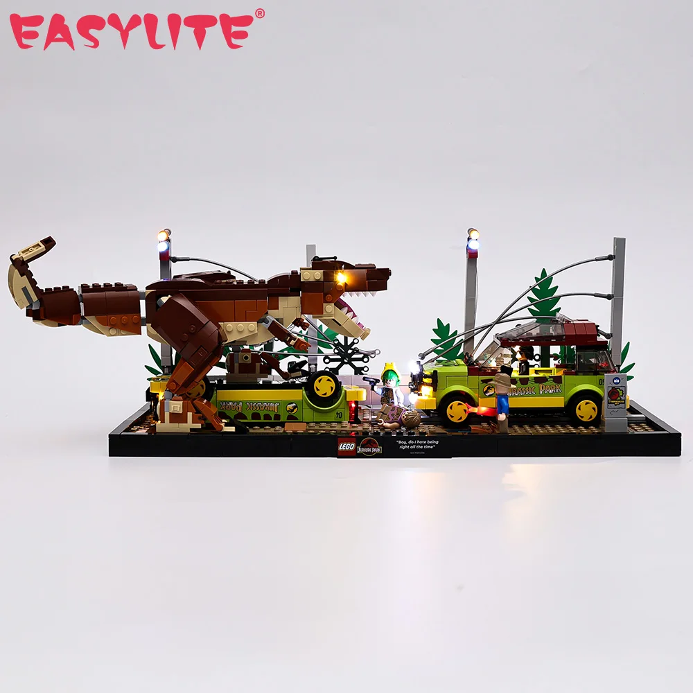 Kit Led Easylite Per 76956 T. Rex Breakout: Tallneck Building Blocks Bambini Mattoni Giocattoli Lampada Set Solo Illuminazione Nessun Modello