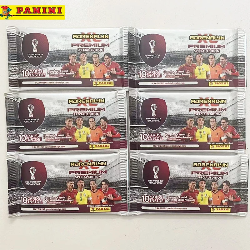 Panini 2022 Football Star Cards Box Qatar World Cup Soccer Star Collection Messi Ronaldo Calciatore Limited Fan Cards Box Set