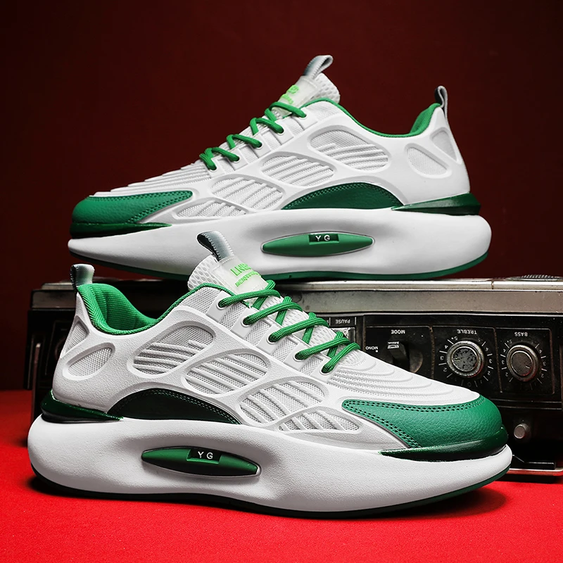 Four Seasons Men'S Shoes Foam Thick Sole Heightening Shoes Runners Sports Shoes Trendy Shoes Casual Shoes Korean Version Catwalk
