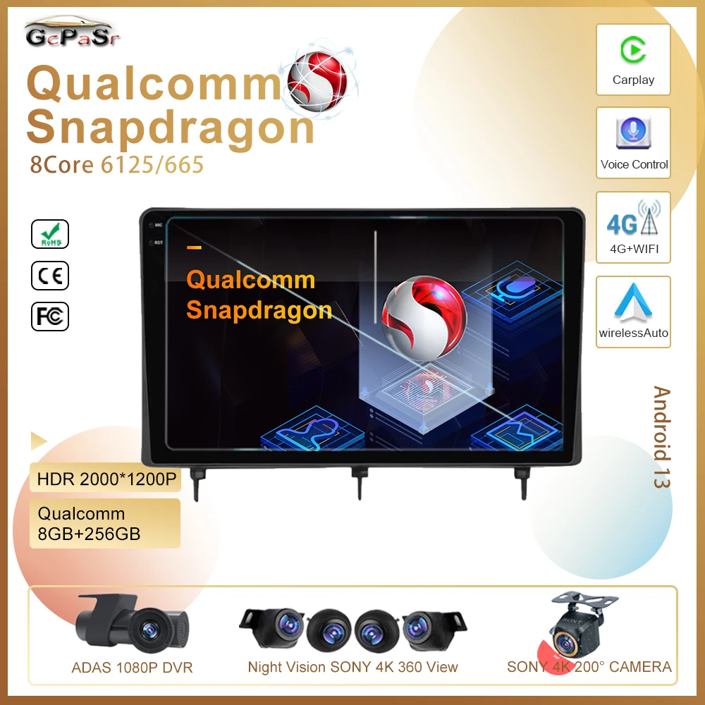 Qualcomm Snapdragon Per Honda Civic 2022 Autoradio Stereo Autoradio Tv Navigazione Gps Video Schermo Multimediale No 2Din Dvd