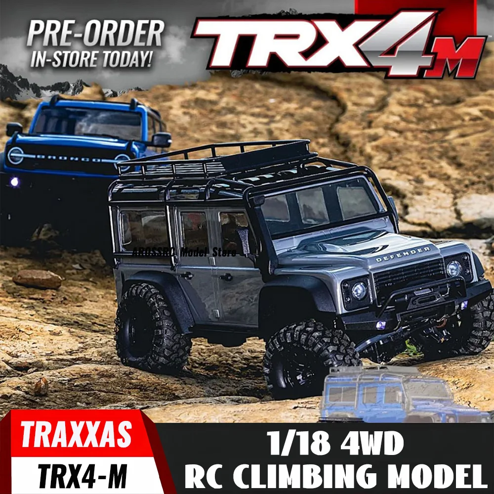 Traxxas 1/18 Mini Trx4M 4Dw Rc Car Land Rover Lima Rc Veicolo Da Arrampicata Elettrico Fuoristrada 97054-1 Giocattoli Per Bambini
