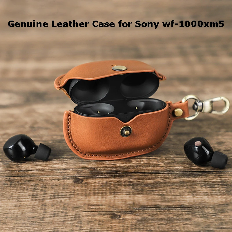 Custodia Per Auricolari In Vera Pelle Per Sony Wf-1000Xm5 Hook Custodia Protettiva Per Auricolari Bluetooth Portatile Per 1000X M5