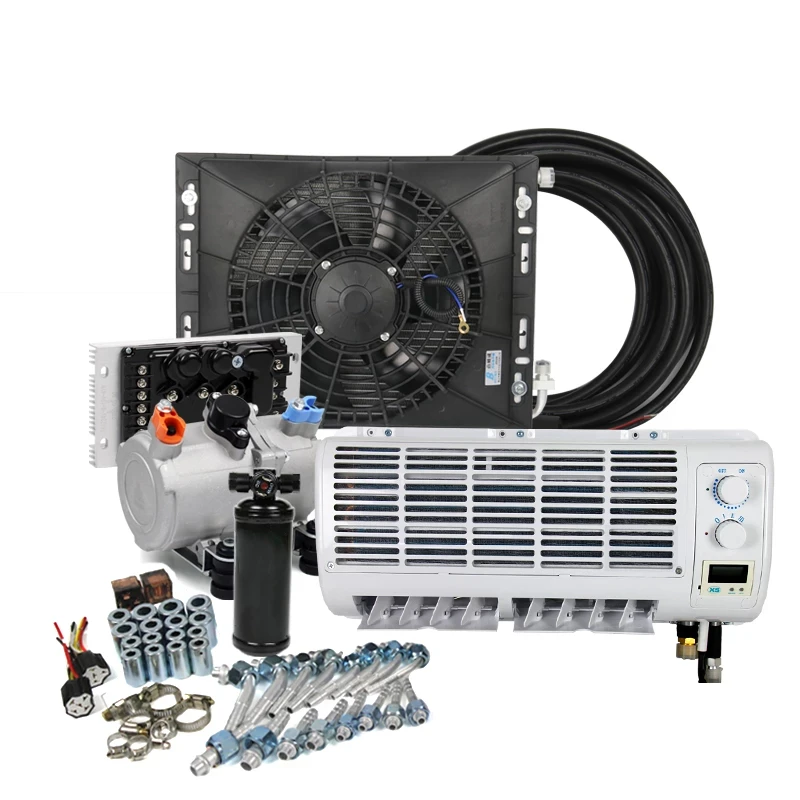 Condizionatore Elettrico Automatico A Parete Universale Del Compressore Del Condizionatore D'Aria 12/24 Volt Per L'Automobile Van Street Rod Hot Class