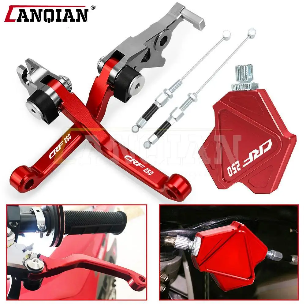 Crf 250 Dirt Bike Brake Clutch Levers Stunt Clutch Easy Pull Cable System Set For Honda Crf250 Rally 2017 2018 2019 2020 2021