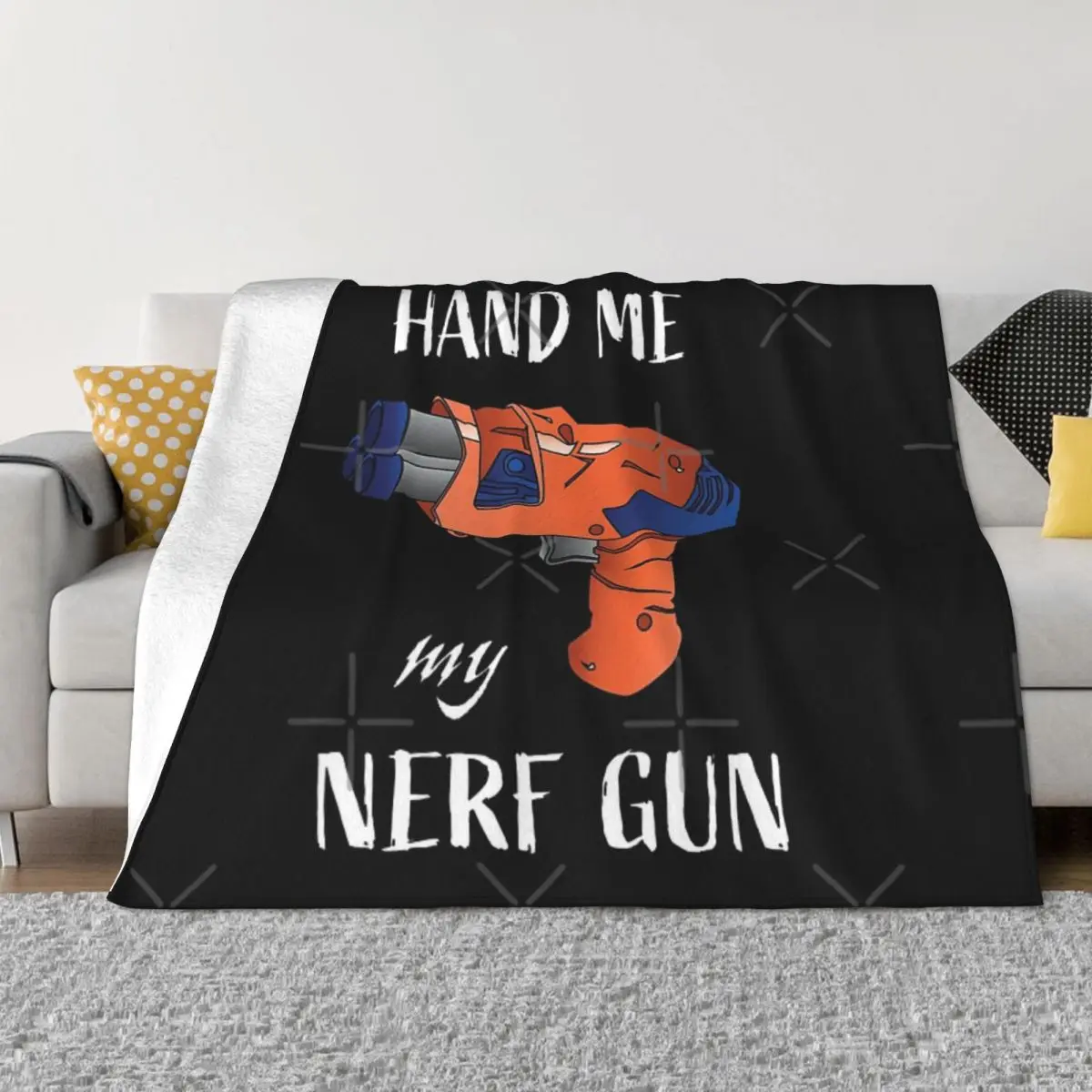 Hand Me My Nerf Gun - - - Nerf War, Nerf Battle Gun Blaster Una Coperta In Micro Pile Ultra-Morbida
