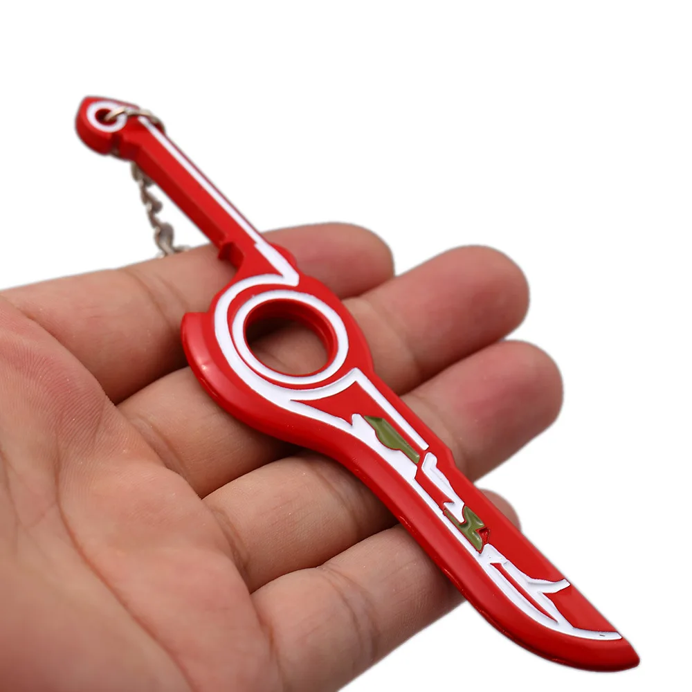 10 Pz/Lotto Gioco Xenoblade Chairs Portachiavi Red Sword Ciondolo In Metallo Chaveiro Portachiavi Borsa Charm Portachiavi Llaveros Gioco Gioielli