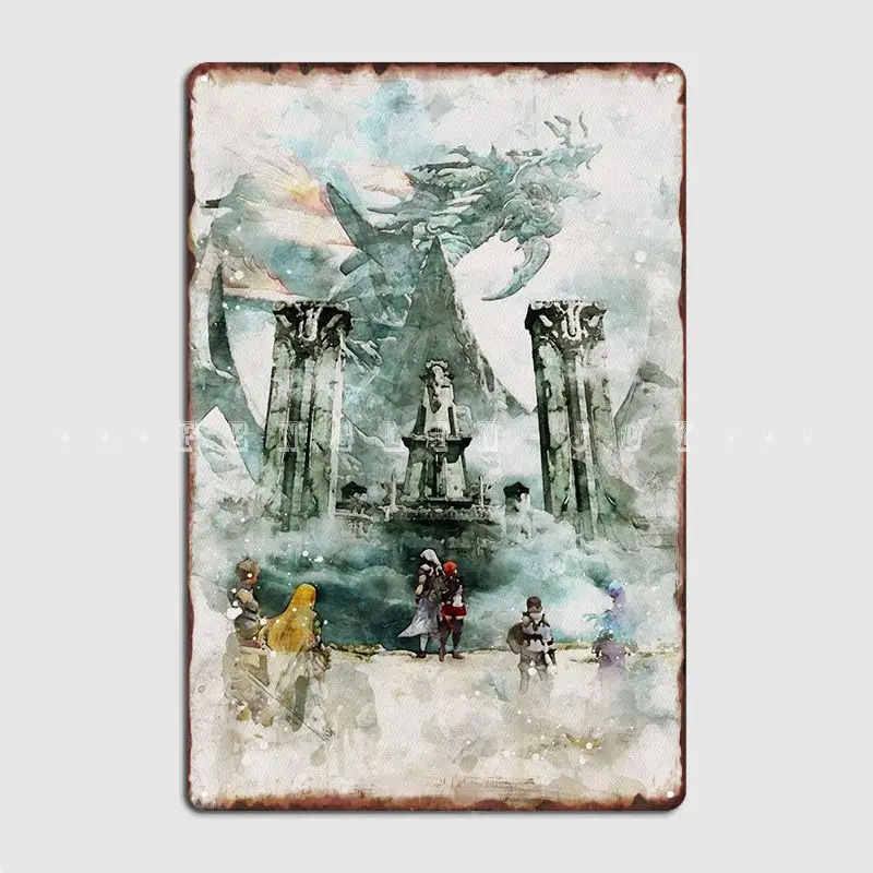 Xenoblade Chairs Poster Targa In Metallo Club Home Cinema Crea Targhe Targa In Latta Poster