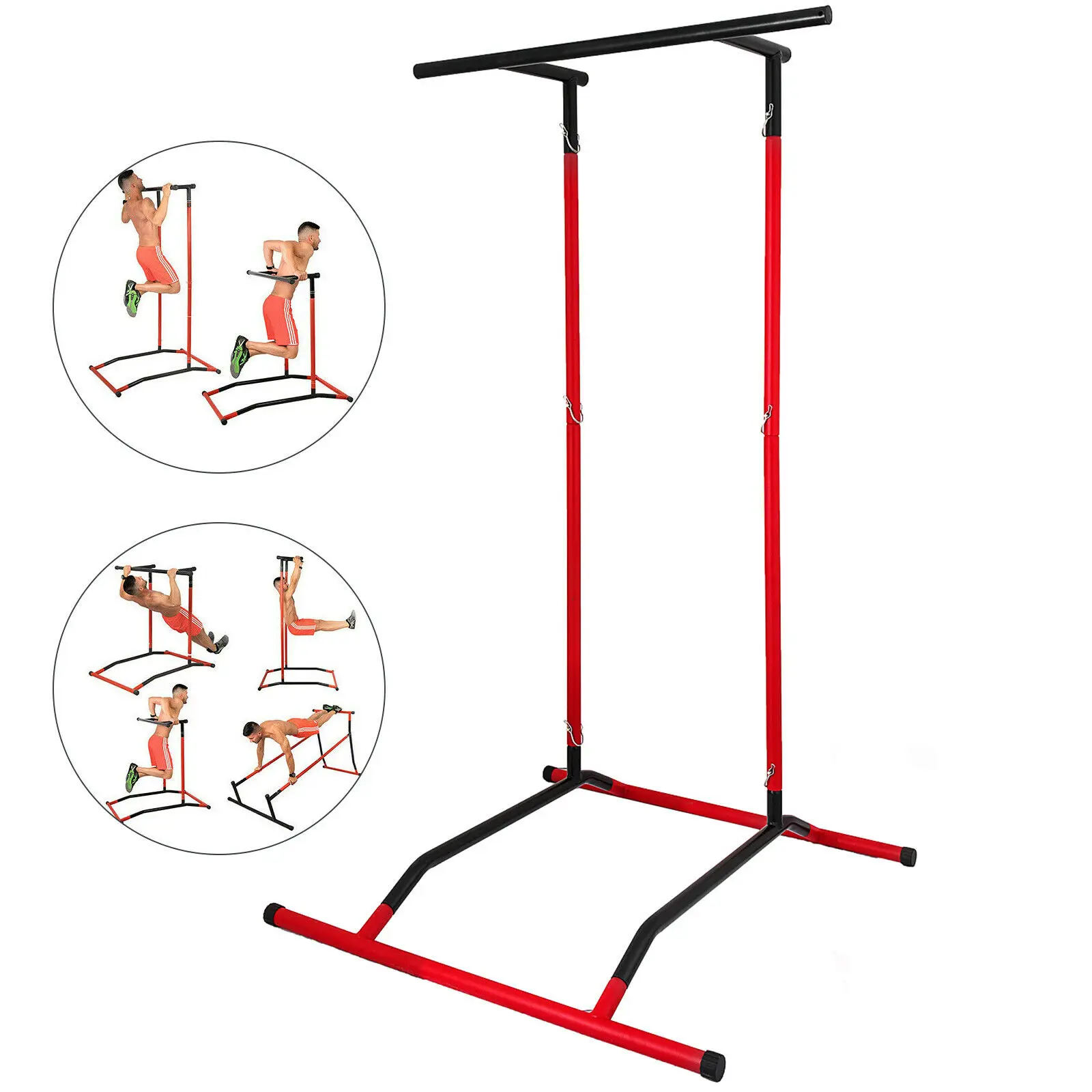 Vevor 330Lbs Pull Up Bar Stand Power Tower Station Workout Pull Up Dip Station Con Borsa Per Il Trasporto Per Il Fitness A Casa