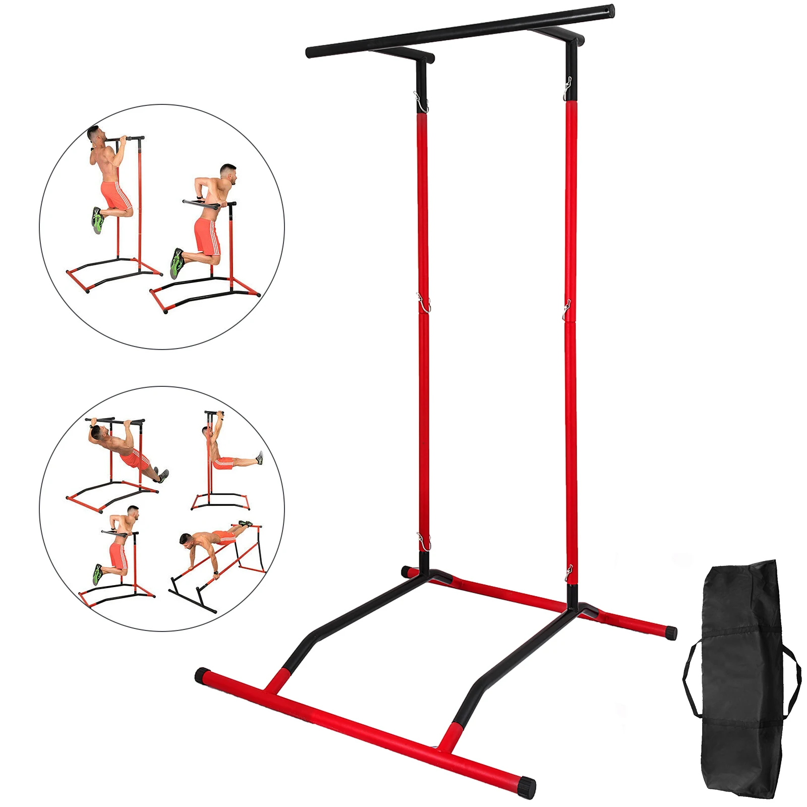 Body Champ Chin Up Stand Pull Up Bar Dip Power Tower Home Gym Fitness Workout Power Tower Con Dip Station E Pull Up Bar