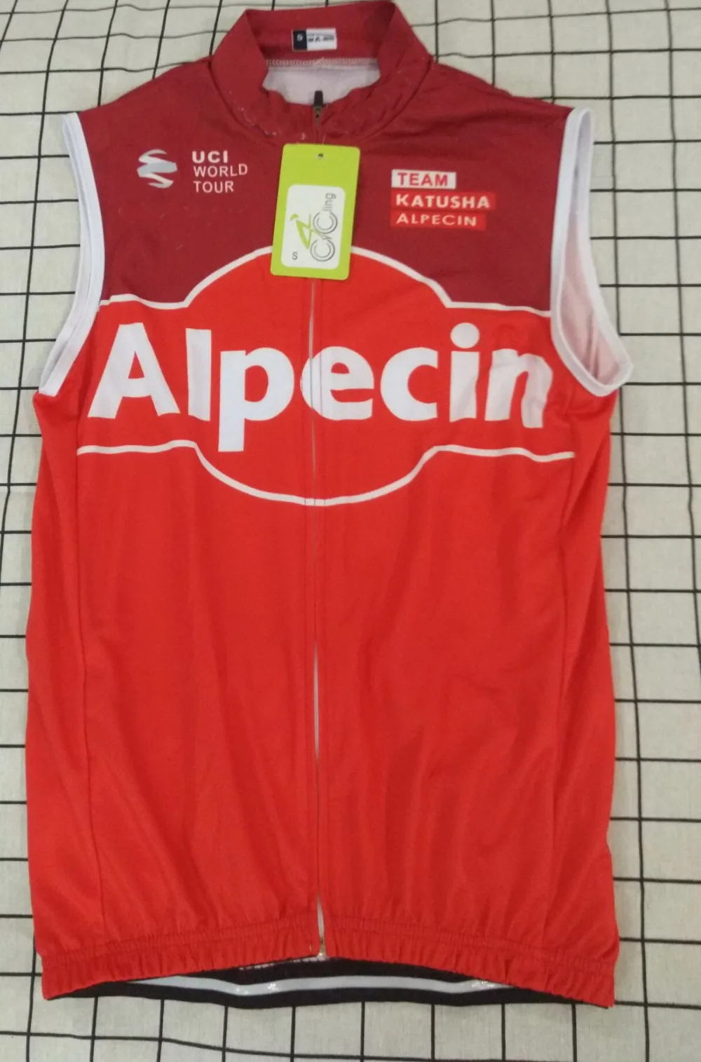 2017 Katusha Alpecin Pro Team Rosso Estate Corto Senza Maniche Gilet Ropa Ciclismo Ciclismo Jersey Indossare Taglia Xs-4Xl