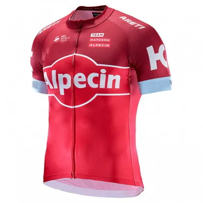2017 Katusha Alpecin Pro Team Rosso Solo Manica Corta Ropa Ciclismo Ciclismo Jersey Estate Ciclismo Indossare Taglia Xs-4Xl