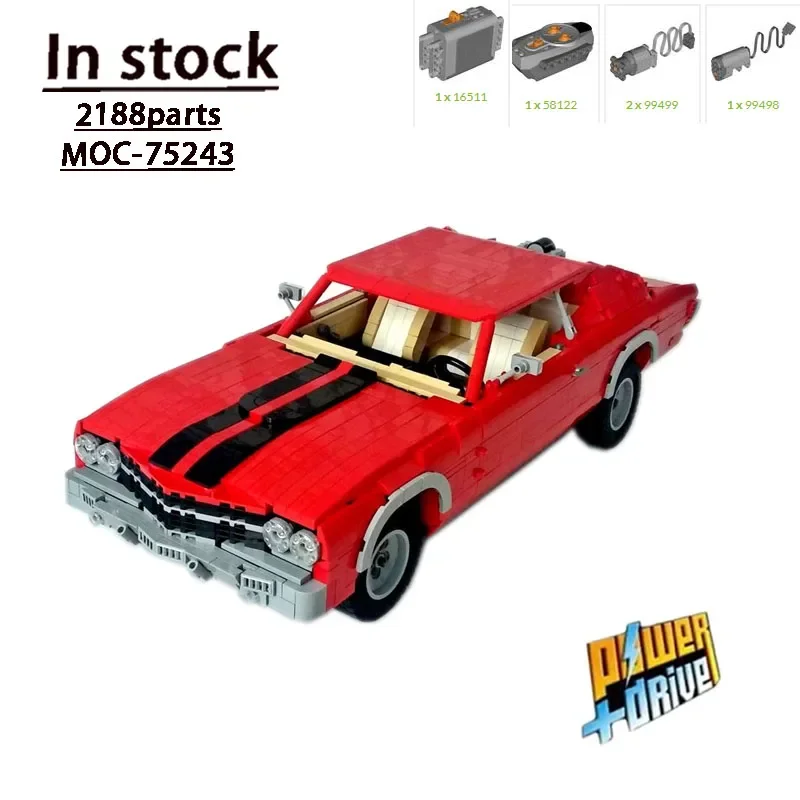 Moc-75243 Rc Classic Sports Car Building Block Toy Model 2188 Building Block Parts Car Moc Creative Toys Regalo Di Compleanno Per Bambini