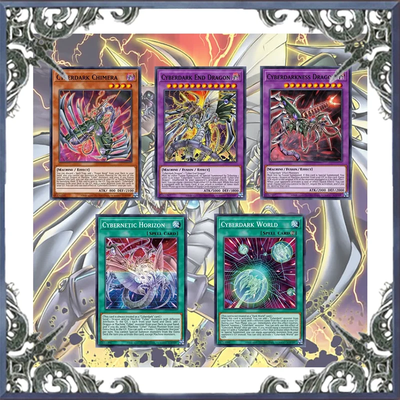 55 Pz Cyberdark Yugioh Gioco Di Carte Deck Facile Da Giocare Non Originale Master Cyber End Dragon Marufuji Ryo Caesar