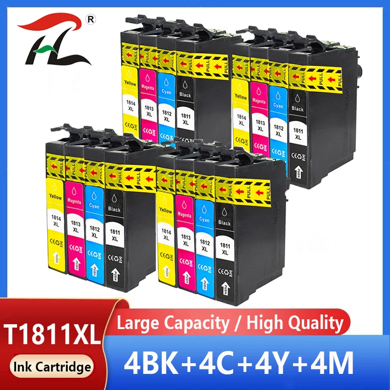 Cartucce Di Inchiostro Compatibili Per Epson 18Xl T1811 T1814 Per Epson Xp-415 Xp-30 Xp-102 Xp-202 Xp-205 Xp-302 Xp-305 Xp-402 Stampante