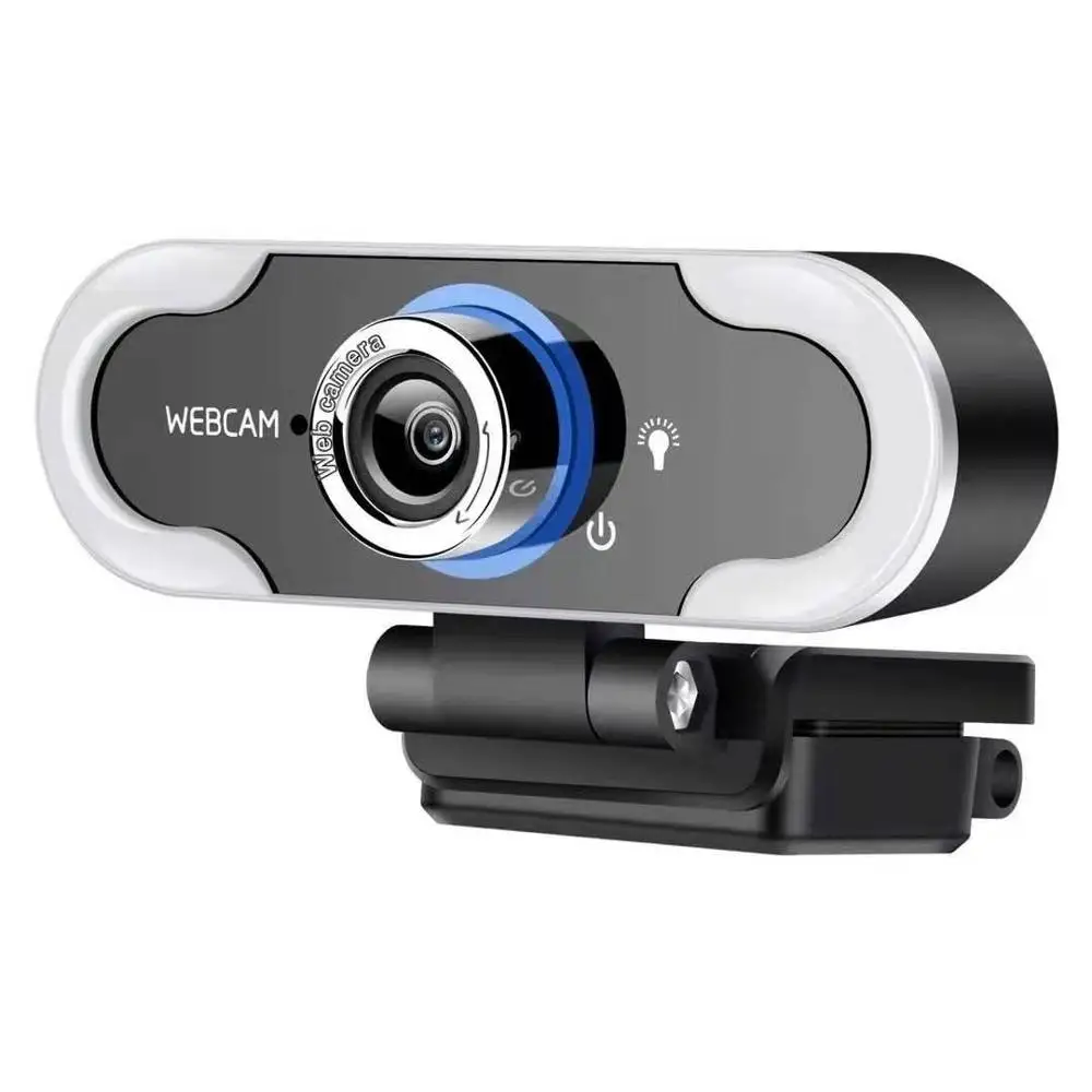 Webcam 1080P 2K Web Camera Con Microfono Computer Pc Web Cam Per Trasmissione Live Videochiamata Conferenza Workcamara Luce Di Riempimento