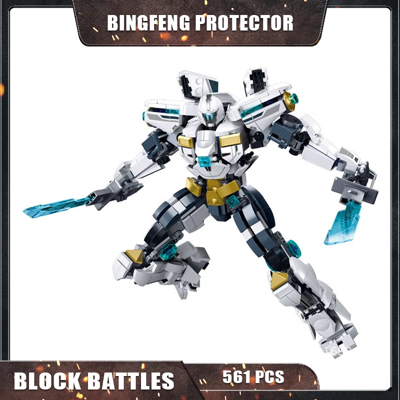 561Pcs Mattoni Congelati Protector Robot Model Building Blocks/Architettura Designer Robot Model/Toys For Kids Boys Adult Gift