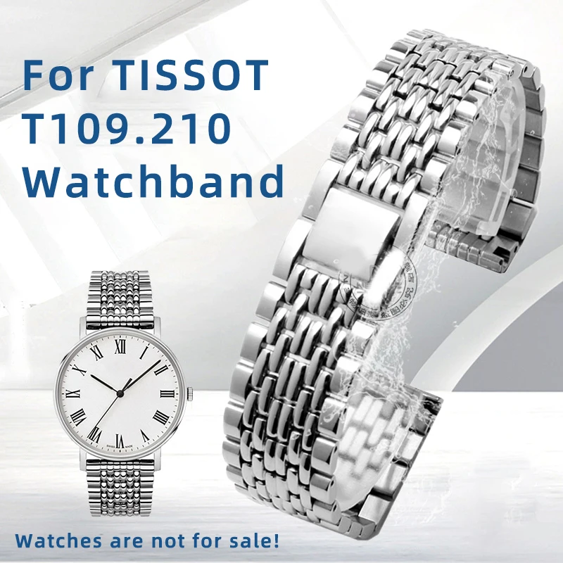 Catena Per Orologi In Acciaio Massiccio Per Tissot 1853 Everytime T109.610 T109.407 Cinturino In Metallo Per Uomo Cinturino 19Mm 21Mm