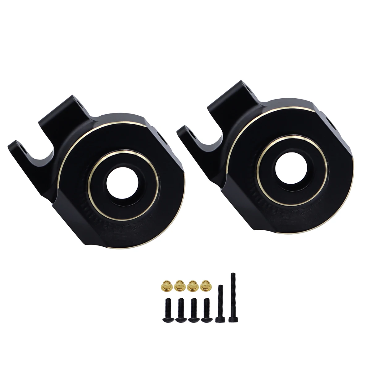 1 Paio Di Parti Di Aggiornamento Axial Scx10 Pro Dell'Asse Anteriore In Ottone Con Rivestimento Nero Per 1/10 Rc Crawler Axial Scx10 Pro
