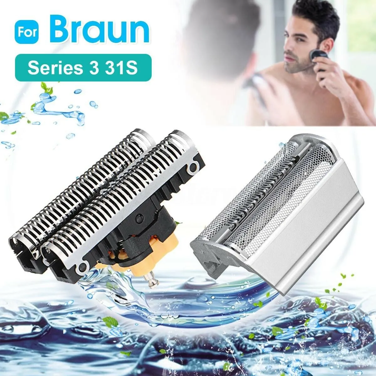 Testa Della Lama Di Taglio Combinata Per Rasoio Braun 31S 31B 5000 6000 Serie 3
