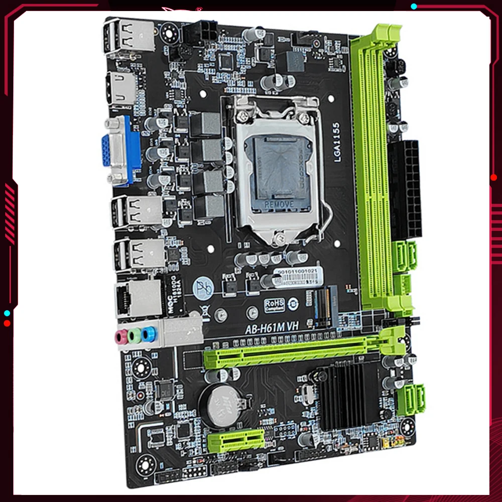 Scheda Madre Desktop H61 Lga 1155 Supporto Ddr3 Nvme M.2 Sata2.0 Usb2.0 Placa Mae Gaming Pc Mianborad Lga 1155 Placa Mae Mianborad