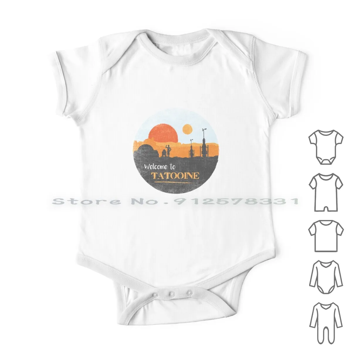 Benvenuto In Tatooine Vestiti Per Neonati Pagliaccetti Tute In Cotone Drops Tatooine C3Po R2D2 Geek Grunge Vintage Grunge