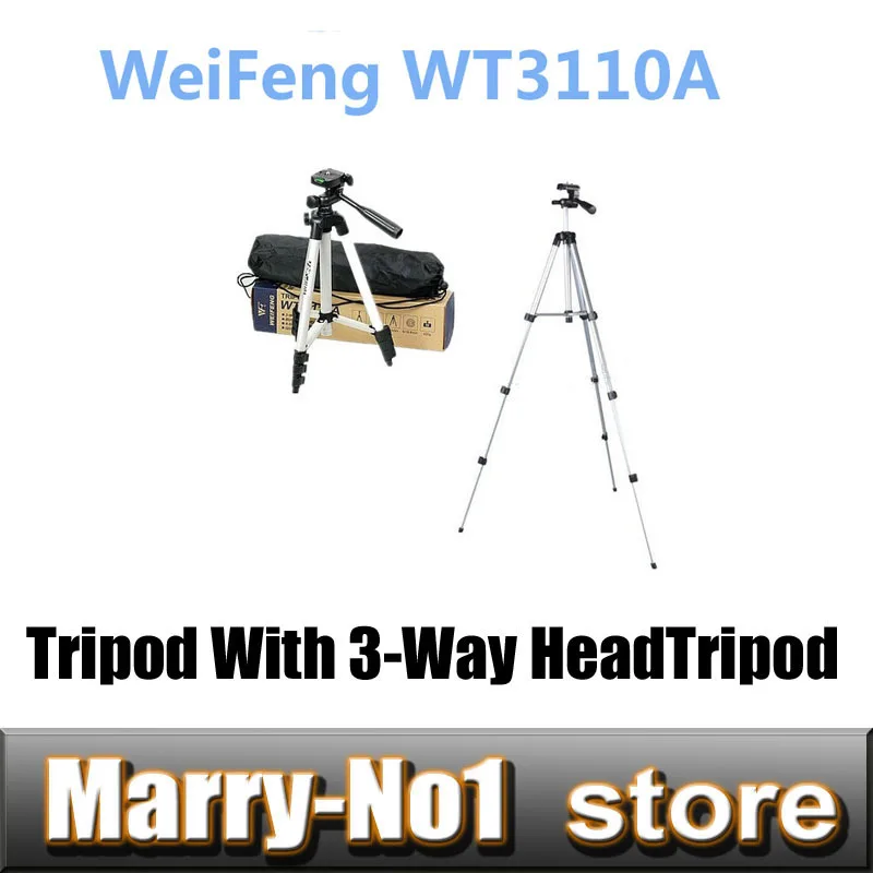 Wt3110A, Treppiede Con Vie Headtripod Per Nikon D7000 D80 D90 D3100 Dslr Sony Nex-5N Canon 650D 60D 600D Wt-3110A