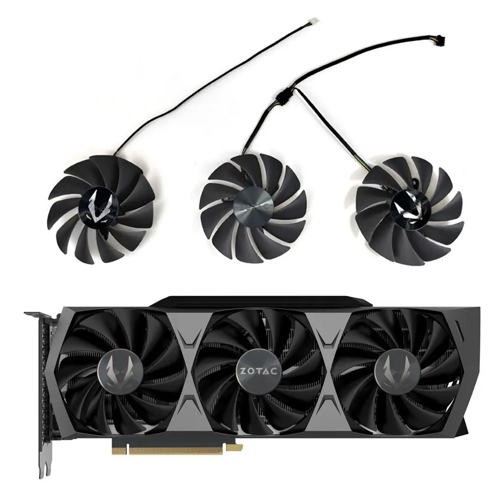 87Mm Zotac Gaming Geforce Rtx 3090 Trinity Oc 24Gb Gpu Fan, Per Zotac Rtx 3060 3080 3080Ti 3090 Amp Ventola Di Raffreddamento Della Scheda Video