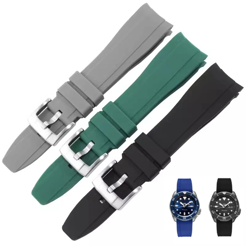 Accessori Per Orologi In Gomma Cinturino Per Omega Seiko Rolex Tissot Cinturini Curvi 18 20 22 Mm Bracciale Cinturino In Silicone Impermeabile