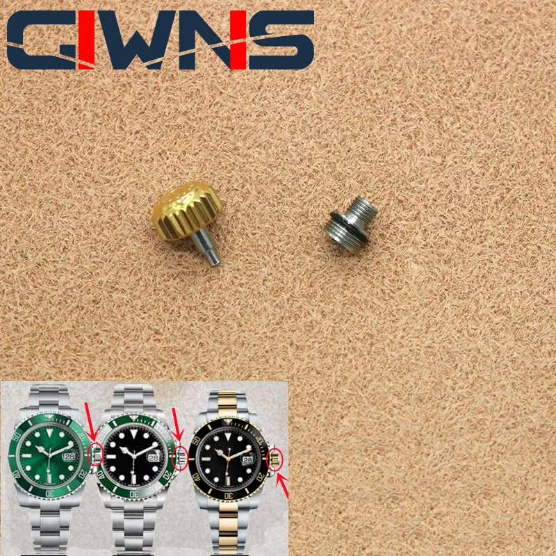 Accessori Per Orologi Testa In Acciaio Corona 1 Pz Per Rolex Daytona Black Green Water Ghost Series Parts Tools