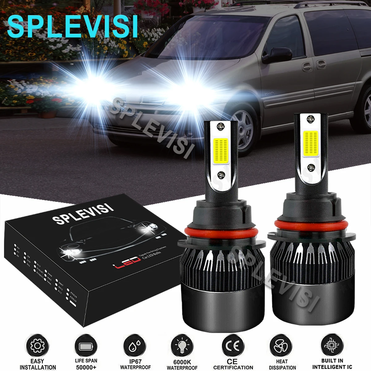 2X Fari A Led High Low Beam 6000K Bianco Per Oldsmobile Achieva 1992-1998 Oldsmobile Silhouette 1997-2004 Volvo 940 1991-1995