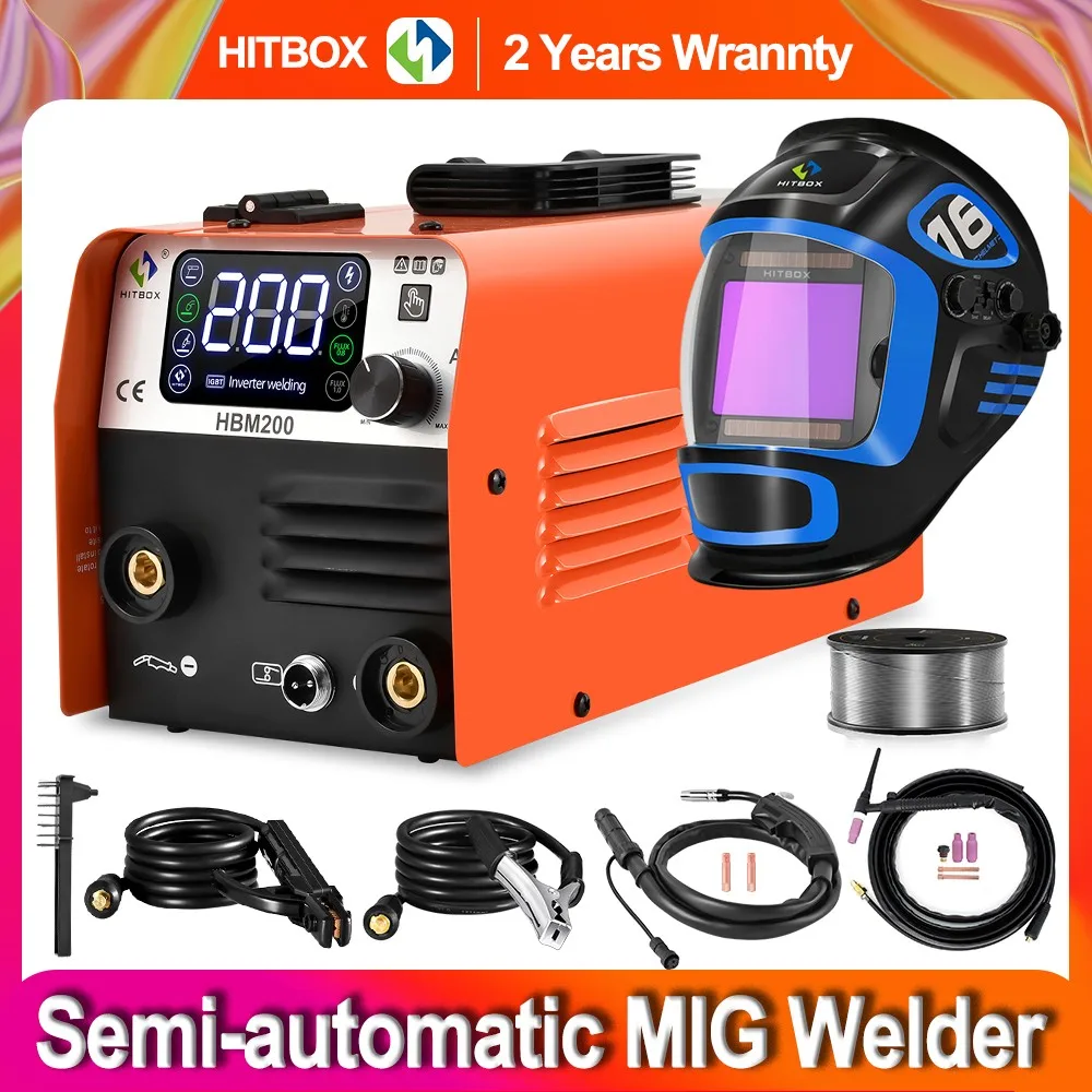 Saldatrice Semiautomatica Hitbox 3 In 1 Hbm200 Saldatrice Mig Airless Saldatrice Inverter Soldato 110V 220V Maquina De Soldar