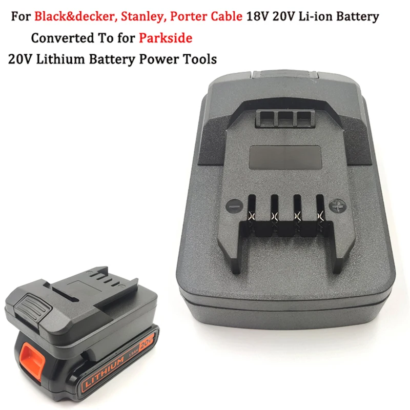Per Black & Decker/Stanley/Porter-Cable 18V 20V Adattatore Per Batteria Al Litio Converti In Per Utensili Elettrici Cordless Parkside 20V