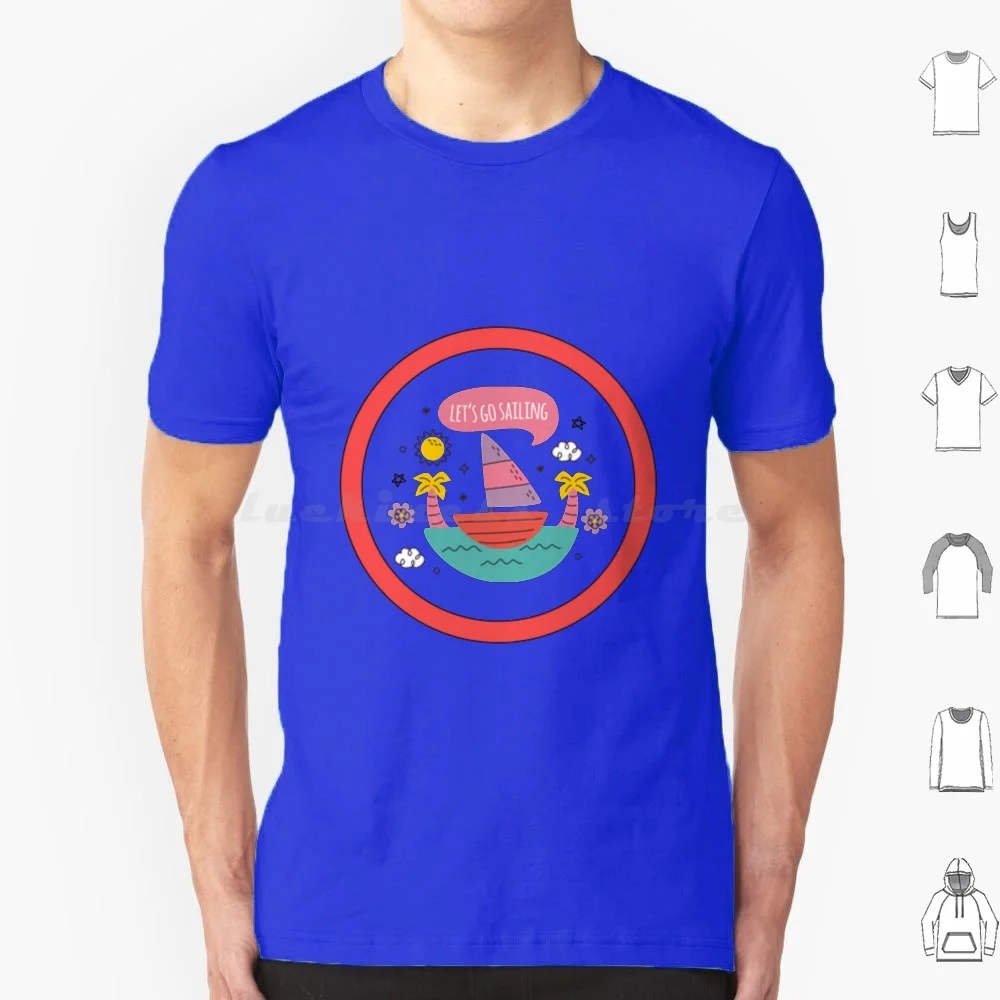 Good Day To Sail T Shirt Big Size 100% Cotone Rufy Rufy Ruffy Going Merry Ship Boat Landscape Good Day To Sail