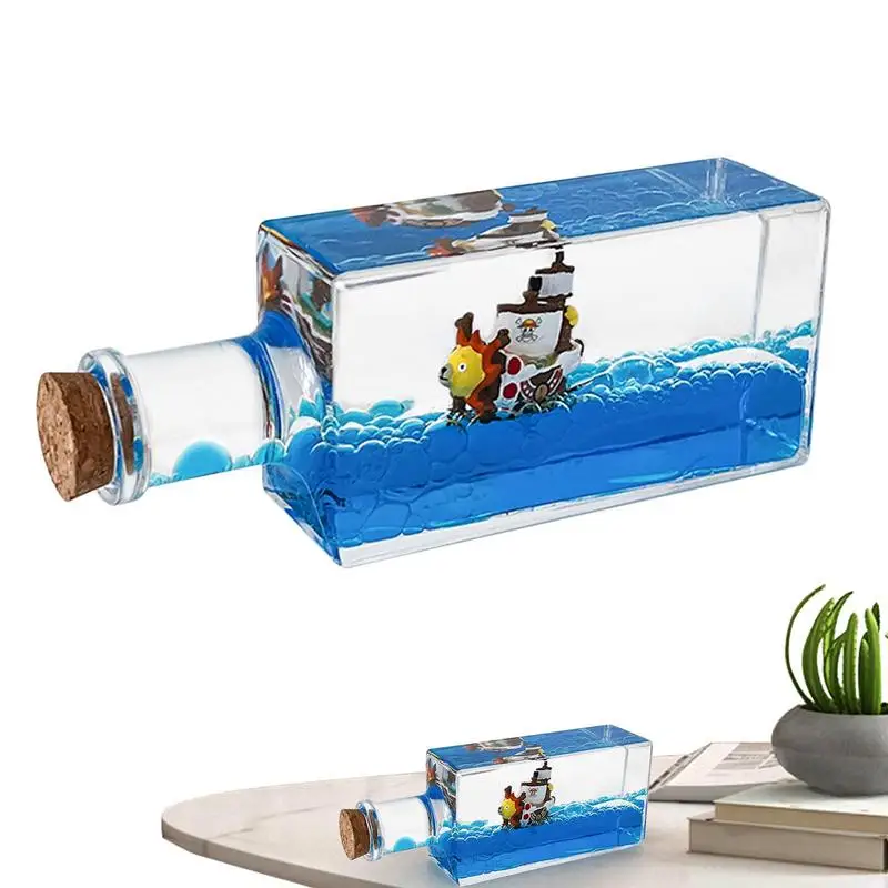 Nave Da Crociera Fluid Drift Bottle Decoration Going Merry Floating Ship Fluid Liquid Cruise Drift Bottle Fluid Per Display Domestico