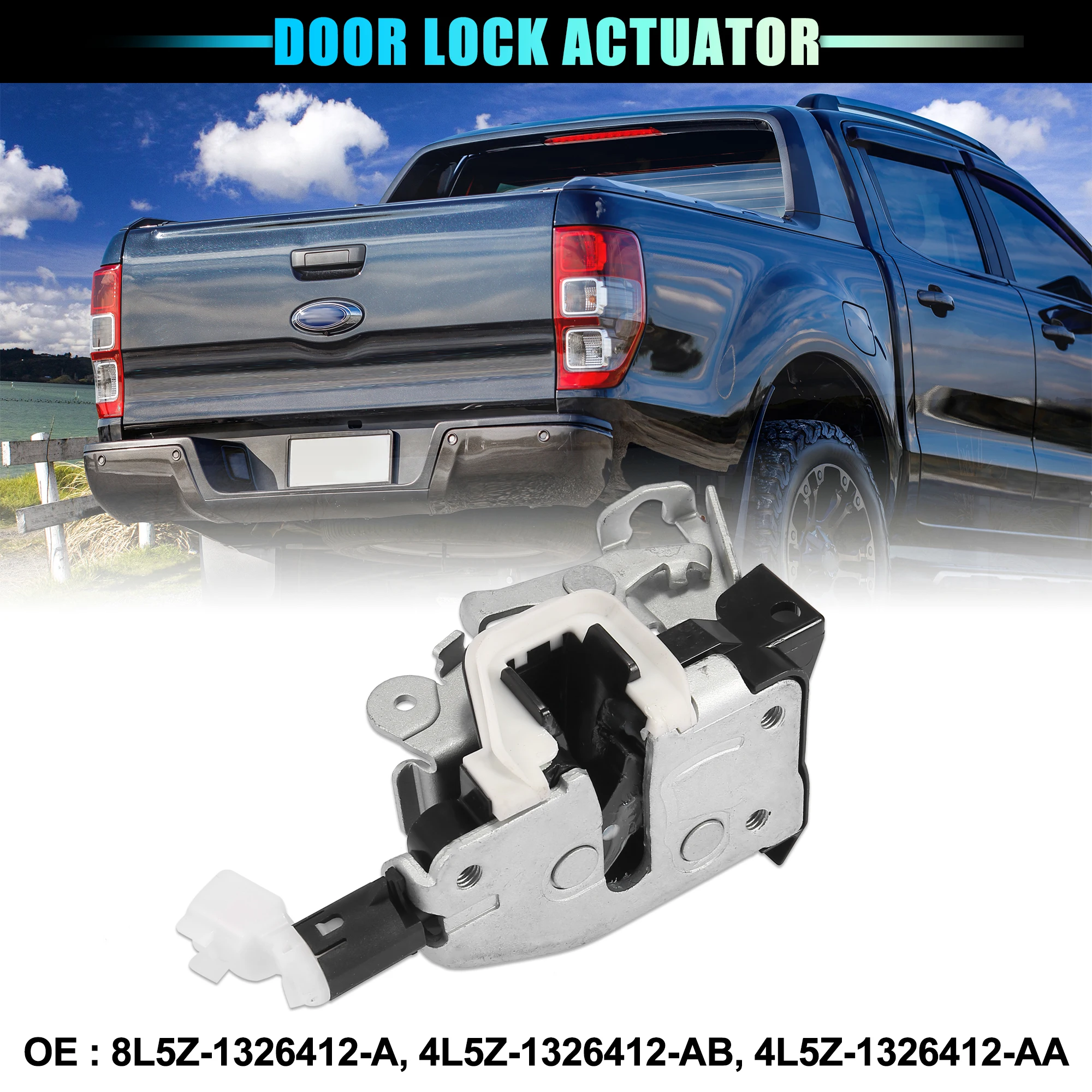 X Autohaux Car Rear Lower Right Side Door Lock Attuatore Motor Muslimax/Muslim/Aa Per Ford Per Ranger 2004-2011