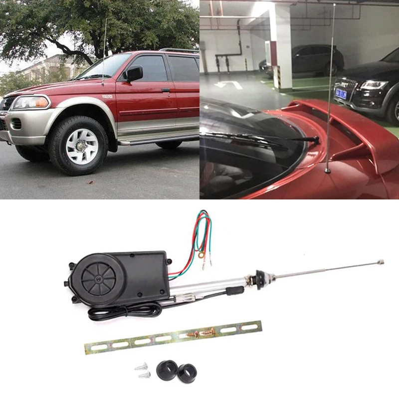 Universal Car Auto Suv Am Fm Radio Electric Power 12V Automatic Stretch Lift Antenna Kit Di Antenne Per Veicoli Pro Sostituzione Automatica