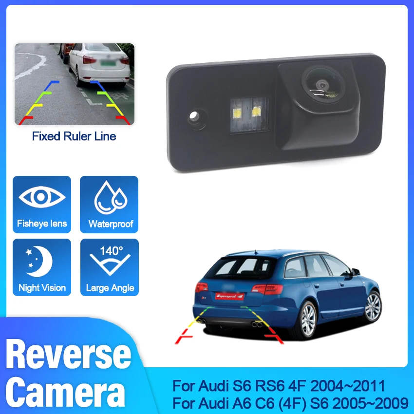 Telecamera Per Retromarcia Wireless Telecamera Per Retromarcia Full Hd Ccd Impermeabile Per Audi A6 C6 (4F) S6 2005 ~ 2009 S6 Rs6 4F 2004 ~ 2011