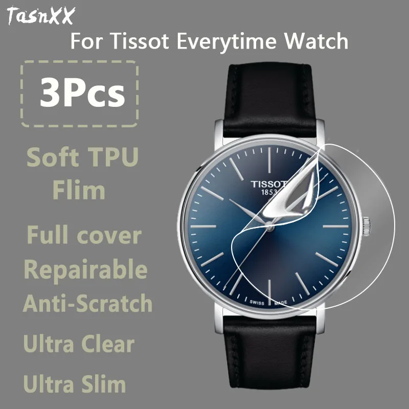 3 Pz Per Tissot Everytime T143.410 T143.210 T109.210 Ultra Clear Slim Soft Hydrogel Pellicola Riparabile Pellicola Proteggi Schermo-Non Vetro