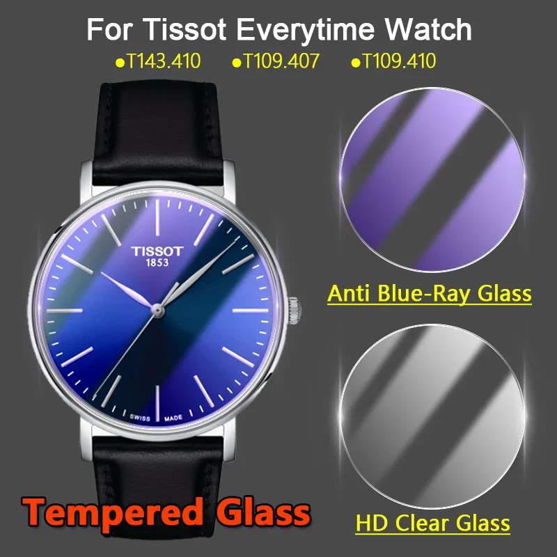 Pellicola Salvaschermo Per Orologio Tissot Everytime T143.410 T109.410 T109.407 2.5D Pellicola In Vetro Temperato Ultra Trasparente/Anti Raggi Blu 9H