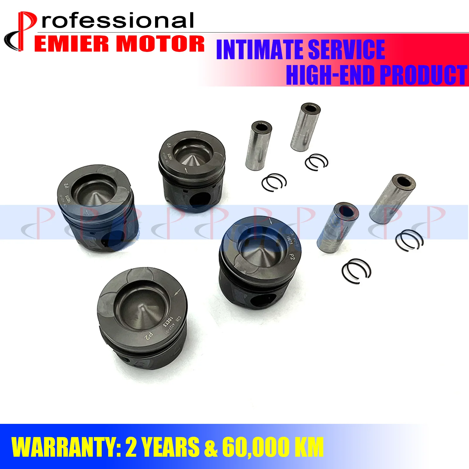 Kit 4 Pistoni E Anelli 85.5Mm Per Ford Land Rover Jaguar Peugeot Citroen Ford 2.2 Diesel 224Dt Oem 87-436700-00 Lr022444