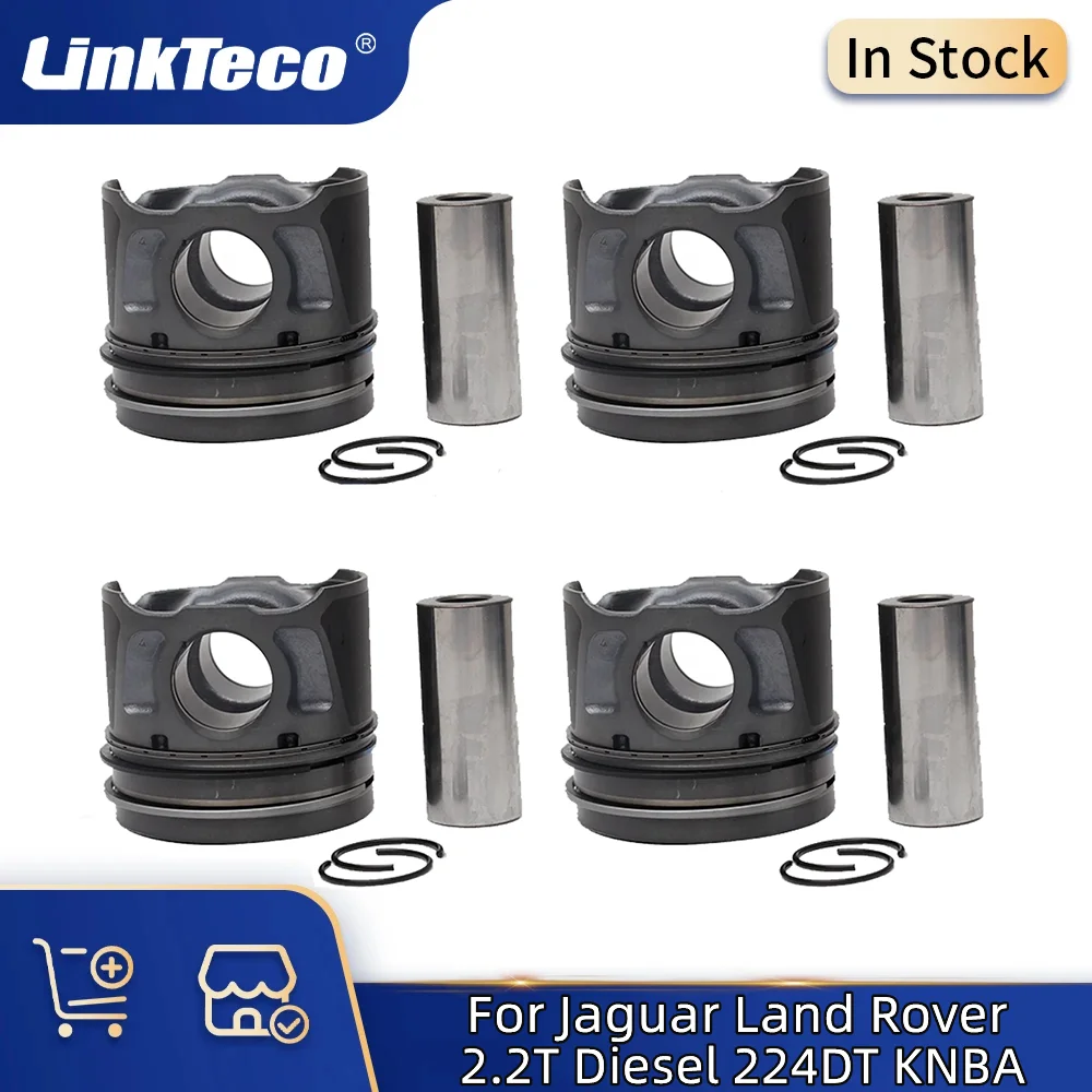 Kit 4 Pistoni E Anelli Per Jaguar Xf Land Rover Discovery Sport Freelander 2 Peugeot Citroen Ford 2.2 L Diesel 224Dt Knba